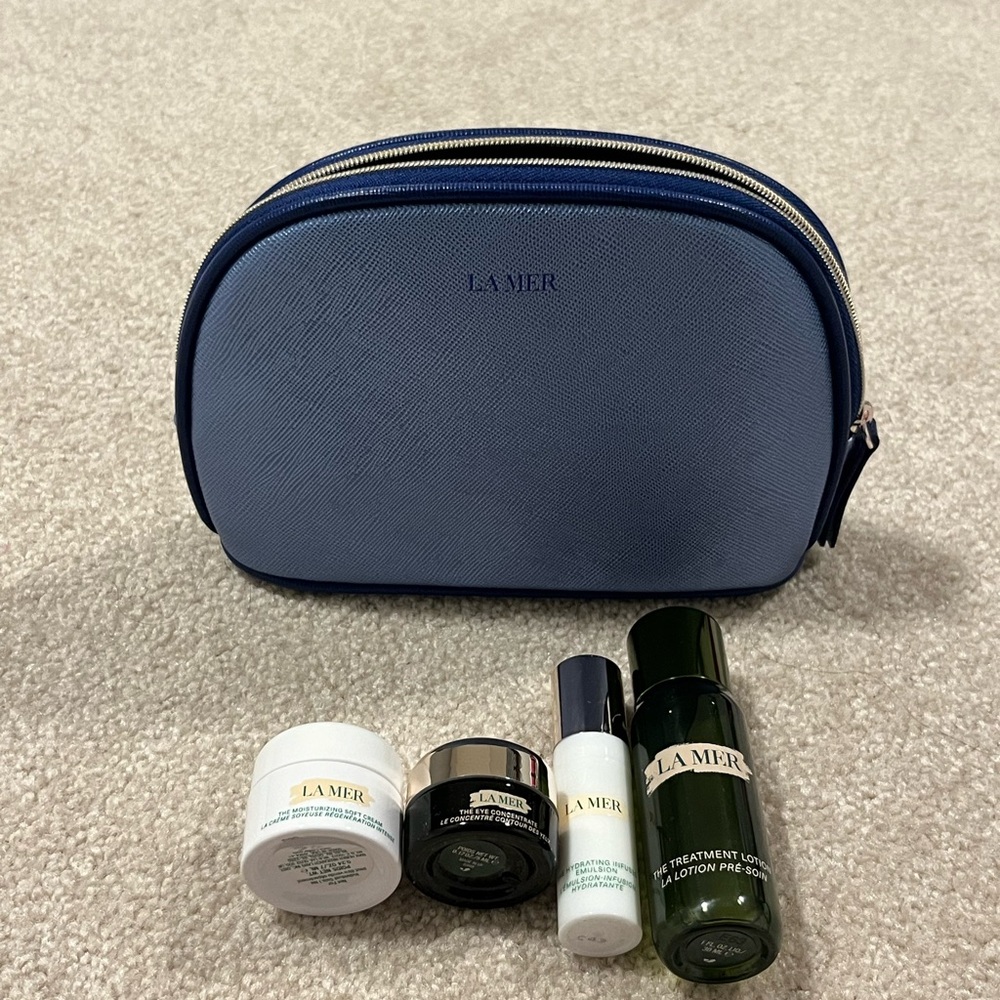 La Mer 5pc skincare set w purse Brand New! Toner/serum/eye/cream Worth $300+ GWP